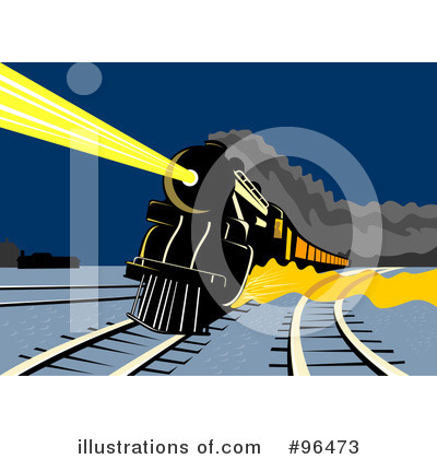 Royalty-Free (RF) Train Clipart Illustration by patrimonio - Stock Sample #96473