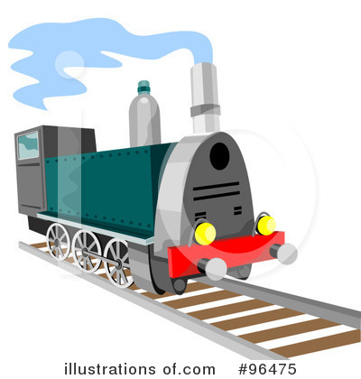 Royalty-Free (RF) Train Clipart Illustration by patrimonio - Stock Sample #96475