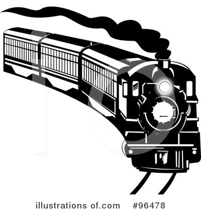 Royalty-Free (RF) Train Clipart Illustration by patrimonio - Stock Sample #96478