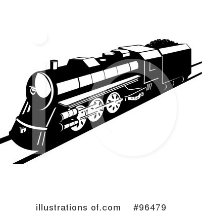 Royalty-Free (RF) Train Clipart Illustration by patrimonio - Stock Sample #96479