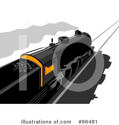 Royalty-Free (RF) Train Clipart Illustration by patrimonio - Stock Sample #96481