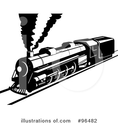 Royalty-Free (RF) Train Clipart Illustration by patrimonio - Stock Sample #96482