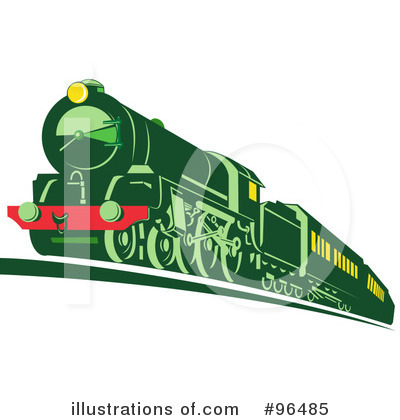 Royalty-Free (RF) Train Clipart Illustration by patrimonio - Stock Sample #96485