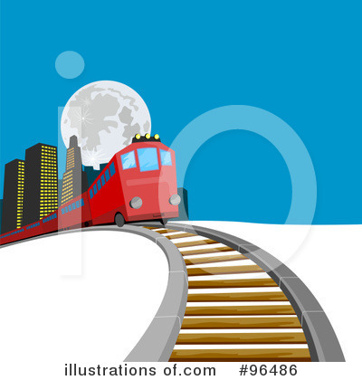 Royalty-Free (RF) Train Clipart Illustration by patrimonio - Stock Sample #96486