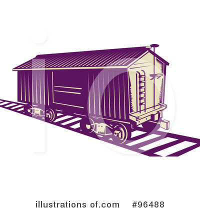 Royalty-Free (RF) Train Clipart Illustration by patrimonio - Stock Sample #96488