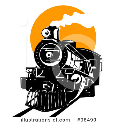 Royalty-Free (RF) Train Clipart Illustration by patrimonio - Stock Sample #96490