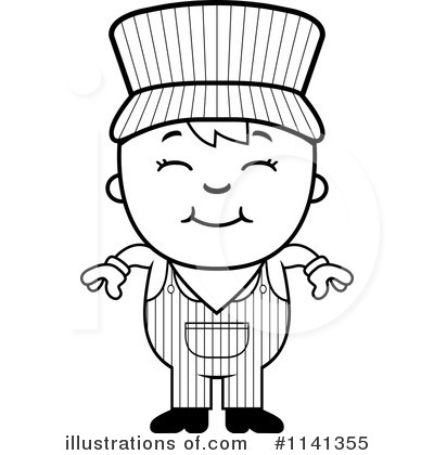 Train Engineer Clipart #1141355 - Illustration by Cory Thoman
