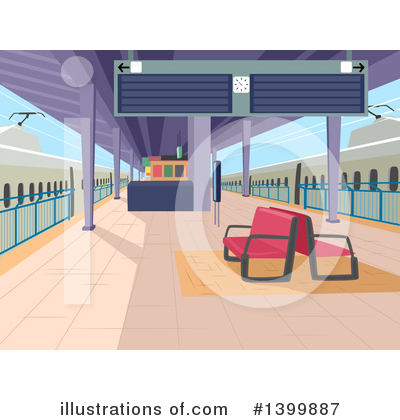 Royalty-Free (RF) Train Station Clipart Illustration by BNP Design Studio - Stock Sample #1399887