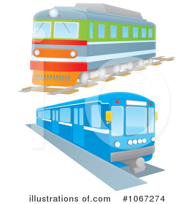 Royalty-Free (RF) Trains Clipart Illustration by Alex Bannykh - Stock Sample #1067274