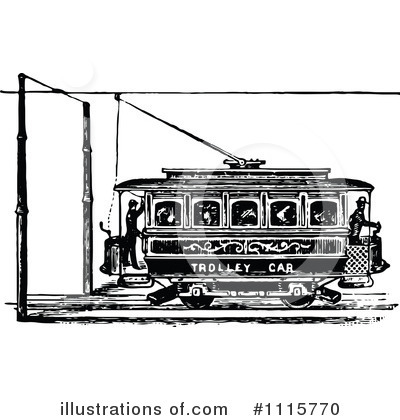 Royalty-Free (RF) Tram Clipart Illustration by Prawny Vintage - Stock Sample #1115770