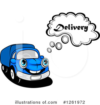 Delivery Van Clipart #1261972 by Vector Tradition SM