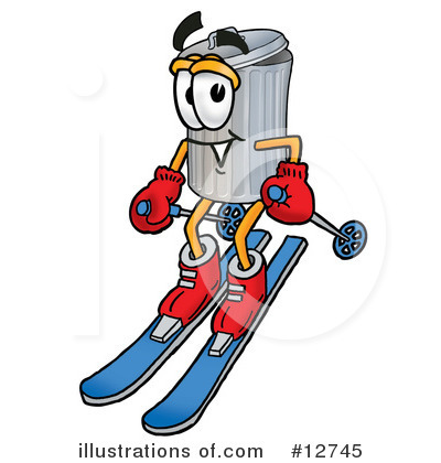 Royalty-Free (RF) Trash Can Character Clipart Illustration by Mascot Junction - Stock Sample #12745