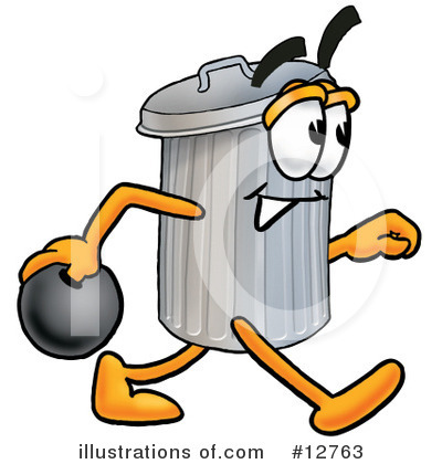 Royalty-Free (RF) Trash Can Character Clipart Illustration by Mascot Junction - Stock Sample #12763
