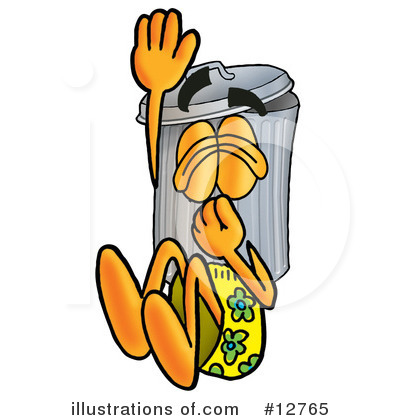 Royalty-Free (RF) Trash Can Character Clipart Illustration by Mascot Junction - Stock Sample #12765