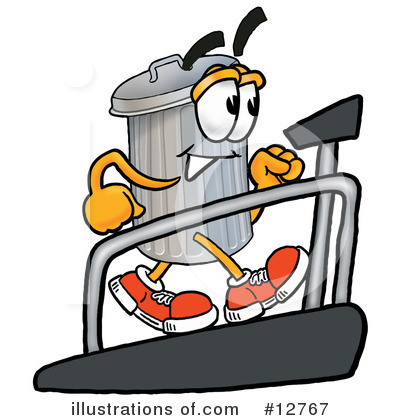 Royalty-Free (RF) Trash Can Character Clipart Illustration by Mascot Junction - Stock Sample #12767