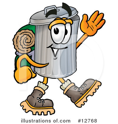 Royalty-Free (RF) Trash Can Character Clipart Illustration by Mascot Junction - Stock Sample #12768