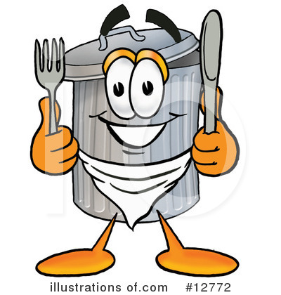 Royalty-Free (RF) Trash Can Character Clipart Illustration by Mascot Junction - Stock Sample #12772