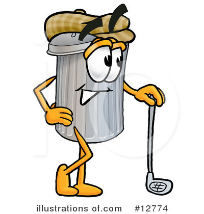 Royalty-Free (RF) Trash Can Character Clipart Illustration by Mascot Junction - Stock Sample #12774