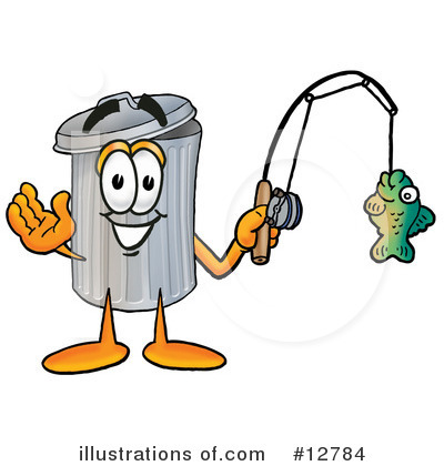 Royalty-Free (RF) Trash Can Character Clipart Illustration by Mascot Junction - Stock Sample #12784