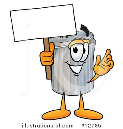 Royalty-Free (RF) Trash Can Character Clipart Illustration by Mascot Junction - Stock Sample #12785