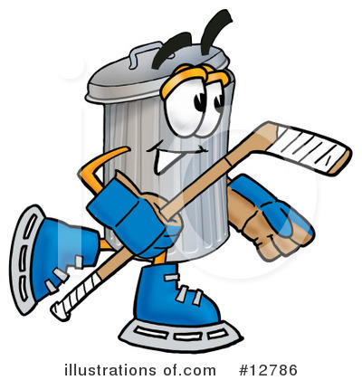 Trash Can Character Clipart #12786 by Mascot Junction