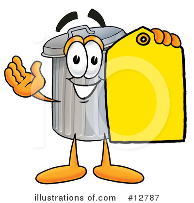 Royalty-Free (RF) Trash Can Character Clipart Illustration by Mascot Junction - Stock Sample #12787
