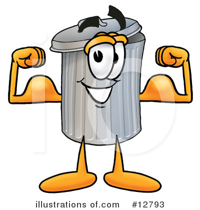 Royalty-Free (RF) Trash Can Character Clipart Illustration by Mascot Junction - Stock Sample #12793
