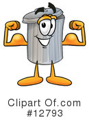 Trash Can Character Clipart #12793 by Mascot Junction