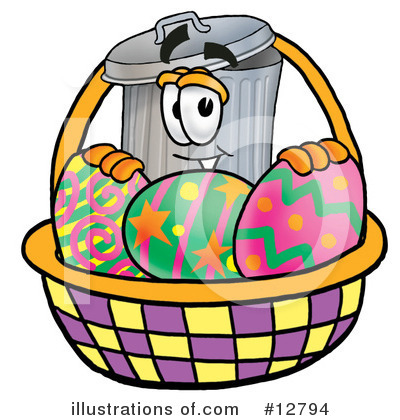 Royalty-Free (RF) Trash Can Character Clipart Illustration by Mascot Junction - Stock Sample #12794