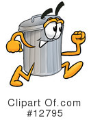 Trash Can Character Clipart #12795 by Mascot Junction