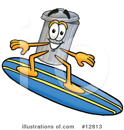 Royalty-Free (RF) Trash Can Character Clipart Illustration by Mascot Junction - Stock Sample #12813