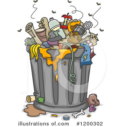 Royalty-Free (RF) Trash Can Clipart Illustration by BNP Design Studio - Stock Sample #1200302