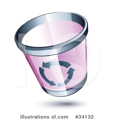 Royalty-Free (RF) Trash Can Clipart Illustration by beboy - Stock Sample #34132