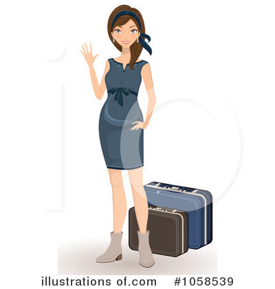 Luggage Clipart #1058539 by Melisende Vector