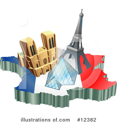 French Flag Clipart #12382 by AtStockIllustration