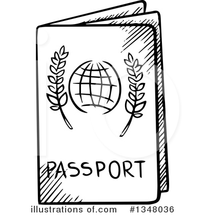 Passport Clipart #1348036 by Vector Tradition SM