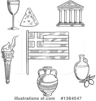 Greek Flag Clipart #1384547 by Vector Tradition SM