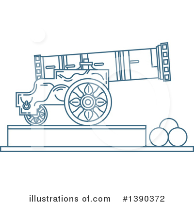 Cannon Clipart #1390372 by Vector Tradition SM