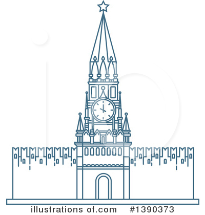 Clock Tower Clipart #1390373 by Vector Tradition SM