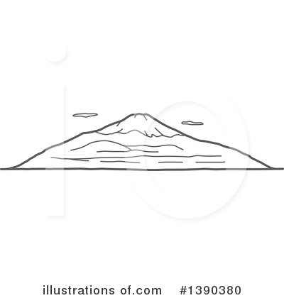 Mount Fuji Clipart #1390380 by Vector Tradition SM