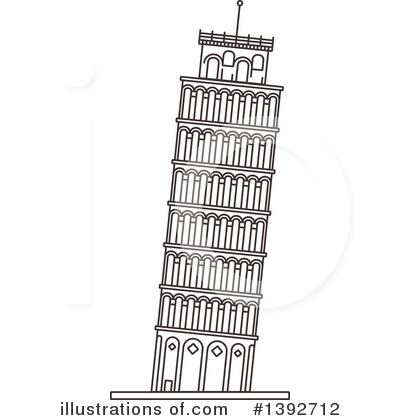 Leaning Tower Of Pisa Clipart #1392712 by Vector Tradition SM