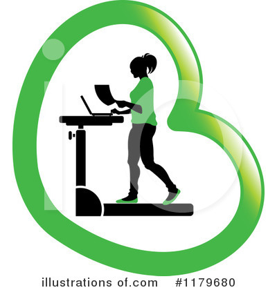 Royalty-Free (RF) Treadmill Clipart Illustration by Lal Perera - Stock Sample #1179680
