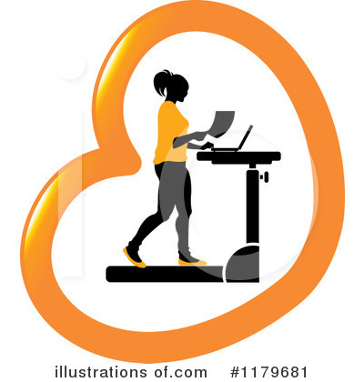 Royalty-Free (RF) Treadmill Clipart Illustration by Lal Perera - Stock Sample #1179681