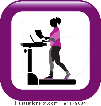 Royalty-Free (RF) Treadmill Clipart Illustration by Lal Perera - Stock Sample #1179684