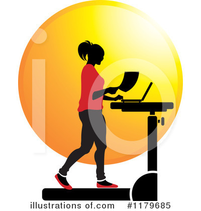 Royalty-Free (RF) Treadmill Clipart Illustration by Lal Perera - Stock Sample #1179685