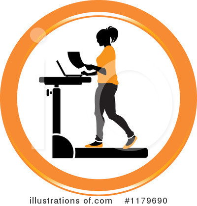 Royalty-Free (RF) Treadmill Clipart Illustration by Lal Perera - Stock Sample #1179690