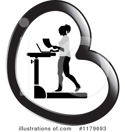 Royalty-Free (RF) Treadmill Clipart Illustration by Lal Perera - Stock Sample #1179693