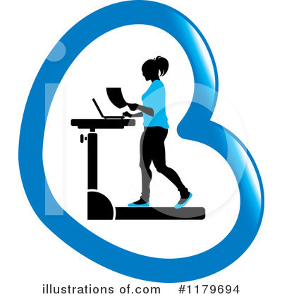 Royalty-Free (RF) Treadmill Clipart Illustration by Lal Perera - Stock Sample #1179694