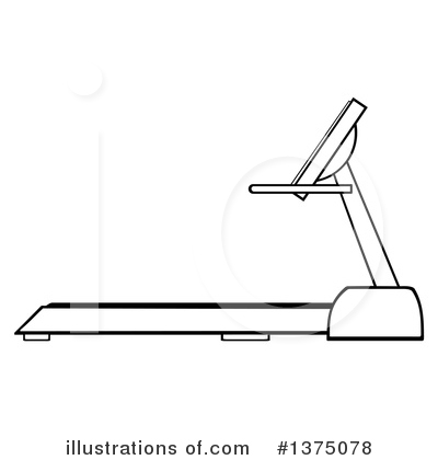 Royalty-Free (RF) Treadmill Clipart Illustration by Hit Toon - Stock Sample #1375078