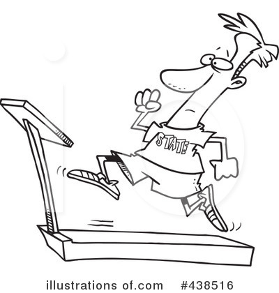 Royalty-Free (RF) Treadmill Clipart Illustration by toonaday - Stock Sample #438516